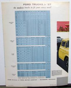 1957 Ford Truck Dealer Brochure Full Line Pickup F Series Medium Heavy Duty Orig