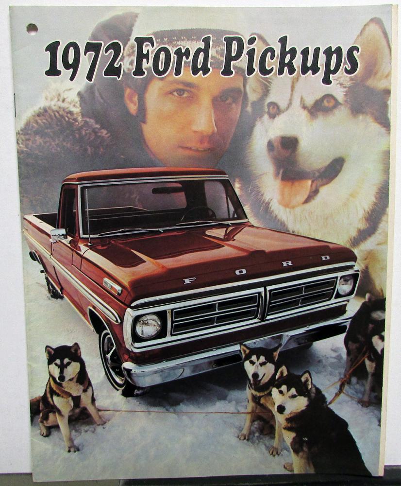 1972 Ford Truck Canadian Dealer Pickup F100 250 350 Ranchero Sales Brochure