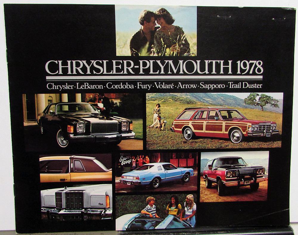 1978 Chrysler Plymouth Dealer Sales Brochure LeBaron Cordoba Volare Trail Duster