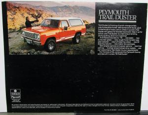 1978 Chrysler Plymouth Dealer Sales Brochure LeBaron Cordoba Volare Trail Duster