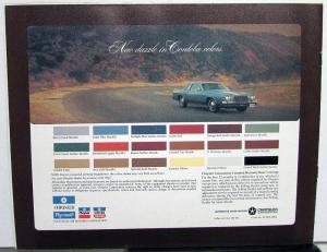 1977 Chrysler Cordoba Dealer Sales Brochure