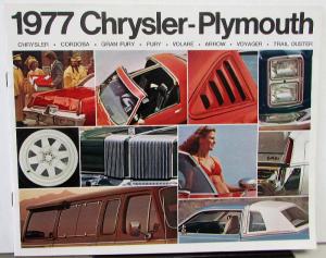1977 Chrysler Plymouth Dealer Sales Brochure Cordoba Volare Van Trail Duster