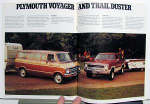 1975 Chrysler Plymouth Dealer Sales Brochure Trailer Towing Guide