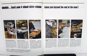 1966 Ford Bronco Dealer Sales Brochure Original