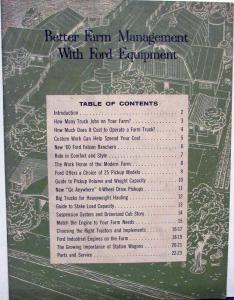 1960 Ford Better Farm Management Book Ranchero Truck Tractor Industrial Engine