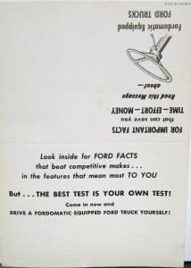 1956 Ford F-100 Pickup Truck Color Postcard