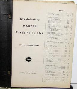 1941 Studebaker Dealer Master Parts Price List Book F Car & Truck Original