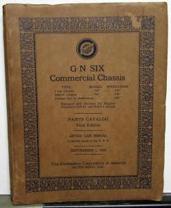 1930 Studebaker G N Six Commercial Chassis Parts Catalog Funeral Car Ambulance