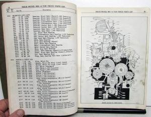 1941 Mack War Department Army Model NJU1 & 2 Tractor Truck Parts Price List 1189