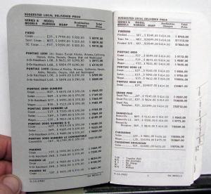 1984 Pontiac Dealer Salesmens Selling Facts Pocket Data Book Firebird Fiero