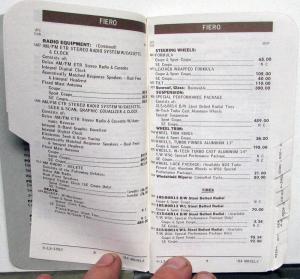 1984 Pontiac Dealer Salesmens Selling Facts Pocket Data Book Firebird Fiero