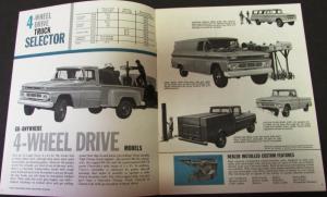 1962 Chevrolet Truck Pickup 4 Wheel Drive Suburban Sales Brochure Original