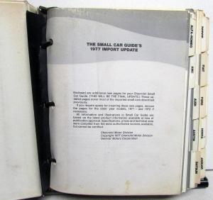 1971-1977 Chevrolet Dealers Foreign/Domestic Import Small Cars Guide Comparison