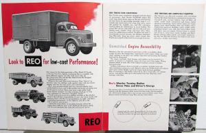 1952 REO Trucks Dealer Sales Brochure Model 22 Features Options Specs