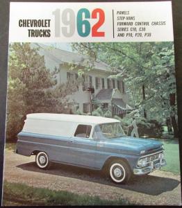 1962 Chevrolet Truck Panel Step Van Fwd Control Series C & P Sales Brochure Orig