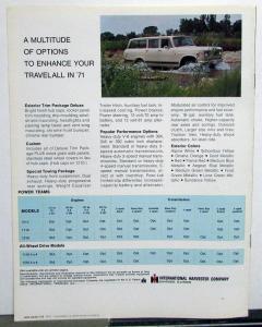 1971 International IH Travelall Tow Wagons Dealer Sales Brochure