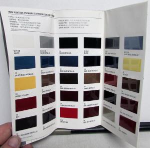 1988 Pontiac Colors & Interiors Folder Advance Issue Firebird Fiero Grand Prix