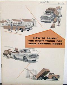 1959 Ford Select The Right Truck For Your Farming Needs Sales Brochure Ranchero