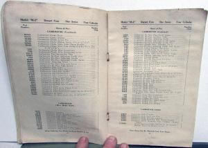 1928 Durant Four Star Series Dealer Repair Parts List Book Model M2 Original