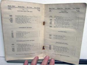 1928 Durant Four Star Series Dealer Repair Parts List Book Model M2 Original
