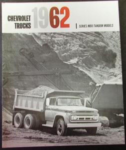 1962 Chevrolet Truck Series M80 Tandem HD Models Sales Brochure Original