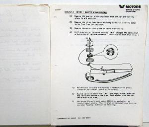 1987 Chrysler Unibody Specialty Vehicle Manual W/Tech Bulletins Convertible