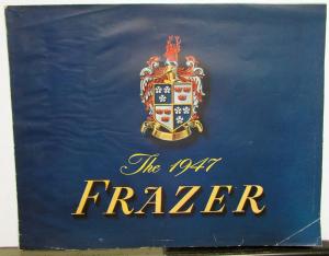 1947 Frazer Motor Car Color Sales Folder Large Original Features Style