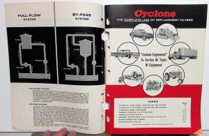 1959 Cyclone Filters Master Catalog Oil Air Fuel Elements GM Ford Mopar Foreign