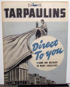 Late 1930s Dandux Tarpaulins Sales Brochure Vintage Tarps Construction Canvas