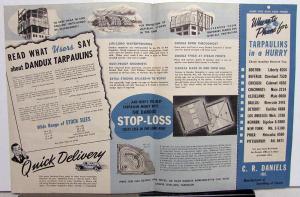 Late 1930s Dandux Tarpaulins Sales Brochure Vintage Tarps Construction Canvas