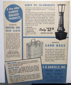 Late 1930s Dandux Tarpaulins Sales Brochure Vintage Tarps Construction Canvas