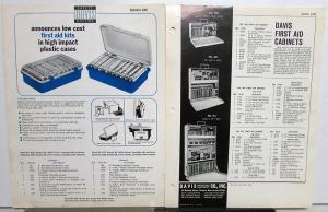 1966 1967 Davis Emergency Equipment First aid Kits & Cabinets Sales Sheets