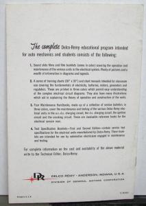 Early 1960s Delco Remy Service Training Booklet Regulation & Charging Circuit