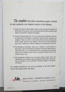 Early 1960s Delco Remy Service Training Booklet Regulation & Charging Circuit