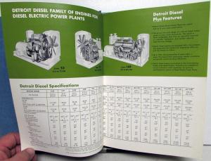 1969 1970 Detroit Diesel Power Plant Engines Sales Folder W/Price Quote