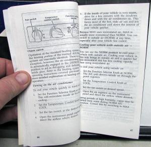 1992 Ford F Series Truck Owners Manual Guide Pickup F150 250 350 4X4 Gas