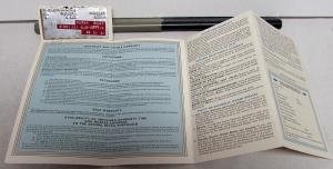 1969 Chevrolet Camaro Chevelle Nova Owners Manual W/Protection Plan & More Orig