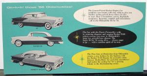 1956 Oldsmobile Sales Brochure Folder Power Assist Options Brakes Steering Seat