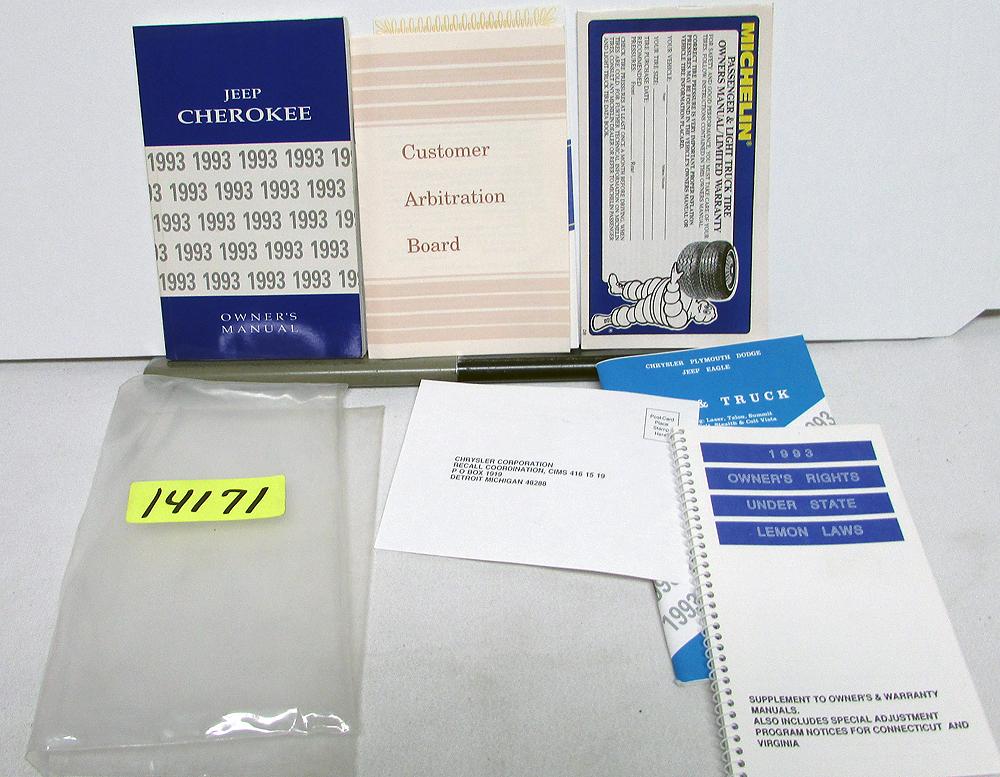 1999 JEEP CHEROKEE OWNERS MANUAL visual data 7