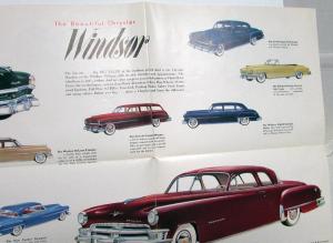 1951 Chrysler Windsor New Yorker Imperial Sales Brochure Original
