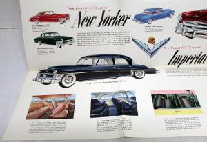 1951 Chrysler Windsor New Yorker Imperial Sales Brochure Original