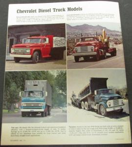 1964 Chevrolet Diesel Conventional Low Tilt Cab & Tandem Trucks Sale Brochure R1