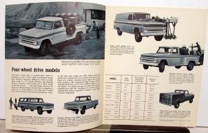 1964 Chevrolet Truck 4 Wheel Dr Pickup Suburban Chassis Cab Panel Sales Brochure