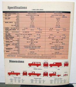 1964 Chevrolet Truck 4 Wheel Dr Pickup Suburban Chassis Cab Panel Sales Brochure