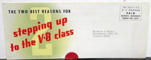 1938 Ford Sales Mailer Folder Stepping Up To The V8 Class Original Rare