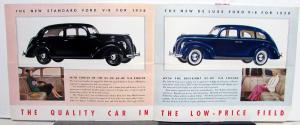 1938 Ford Sales Mailer Folder Stepping Up To The V8 Class Original Rare