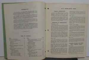 1953 Kaiser Frazer Hydra-Matic Transmission Shop Manual Supplement Model K-53