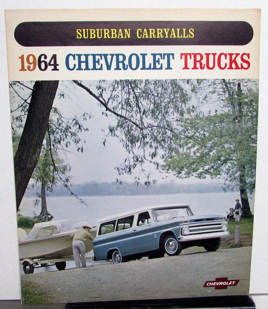 1964 Chevrolet Truck Suburban Carryalls Sales Brochure Folder Original