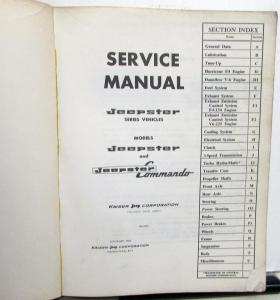1967 1968 1969 1970 1971 Jeep Jeepster &amp; Commando Service Shop Manual Original