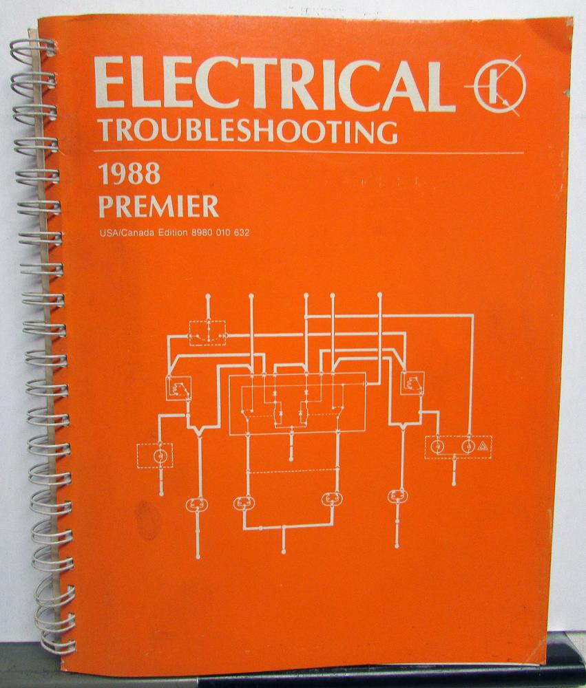 1988 Jeep Eagle Premier Dealer Electrical Wiring Troubleshooting Shop Manual